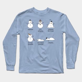 Types of snowman Long Sleeve T-Shirt